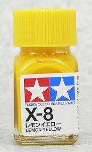 TAMIYA 琺瑯系油性漆 10ml 亮光檸檬黃色 X-